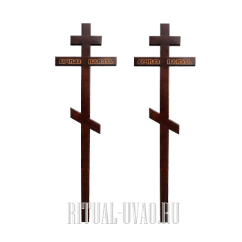 Обновление двух крестов на могиле
