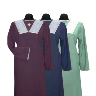 Похоронное платье с воротником шитье