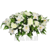 Флоретка из белых цветов на гроб