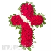 Красные Розы - композиция Крест