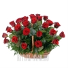 Похоронная корзина из 30 или 50 красных Роз