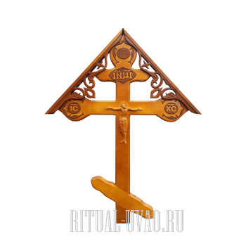 Крест могильный "Домик Фигурный"
