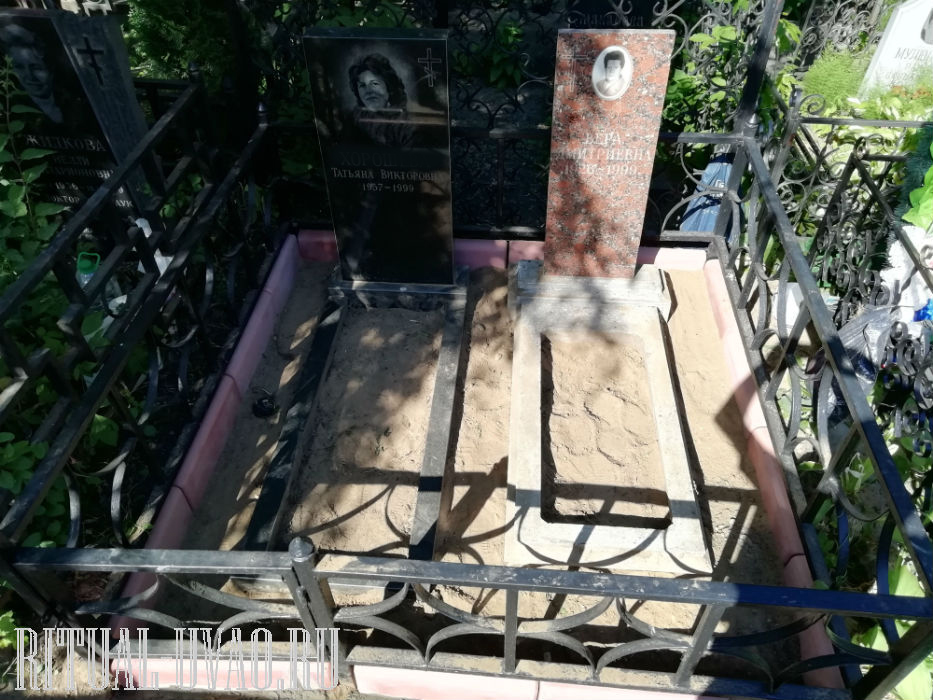 Тротуарная плитка с бордюром на могиле