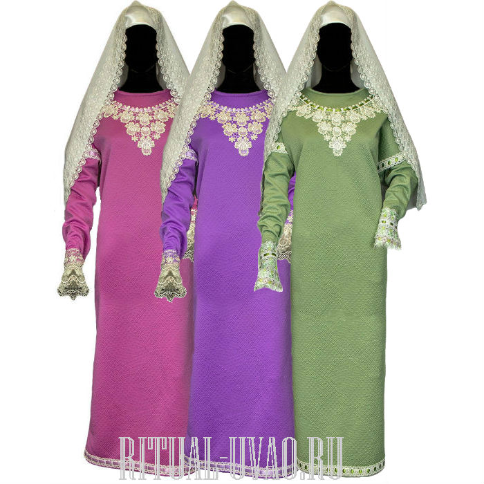 Элитные ритуальные платья. Ритуальная одежда в морг.